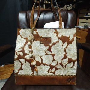 Patricia Nash Limited Edition Floral Leather Tote